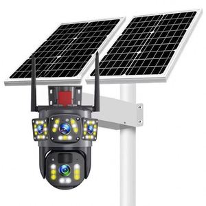 X617 Solar <b>Camera</b> 4g V360pro Three Eyes and Two Pictures Outdoor Solar Closed Circuit Tv Ptz <b>Camera</b> 1080p Card 32g - Product Image 1