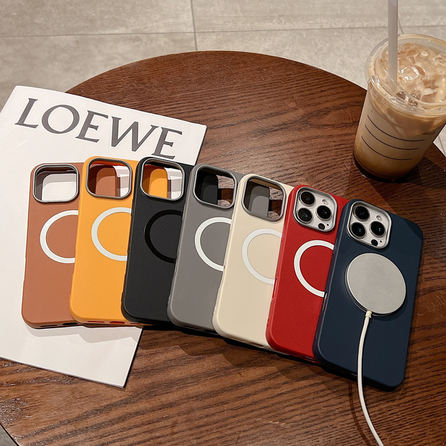 Factory OEM Business Leather Texture Case for 16 14 13 12 11 15 Pro X S XR 8 7 Plus SE Wholesale Magnetic Wireless Charge Cover