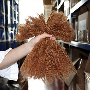 Orientfashion Capelli Umani Vergini al 100% Afro Kinky 4C Bulk Senza Trama con Cuticole Allineate per Acconciature a Treccia all'Uncinetto - Product Image 3