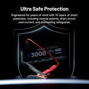 TOPDON V3000 24000 мАч 3000A портативный автомобильный аккумулятор стартер многофункциональный аккумулятор автомобильный бустер Суперконденсатор стартер - Product Image 5