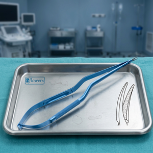 Porte-aiguilles micro 6 fleurs TC, instrument chirurgical manuel en acier inoxydable pour chirurgie générale, certifié CE Classe I F7-388 23,5 cm - Product Image 3