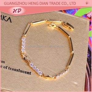 โอโร จอยเอเรีย ขายส่ง 2016 สร้อยข้อมือทองชุบ 18k คุณภาพสูง ดีไซน์ใหม่ทันสมัย ปรับขนาดได้ ประดับเพชรซิร์คอน สำหรับผู้หญิง - Product Image 2