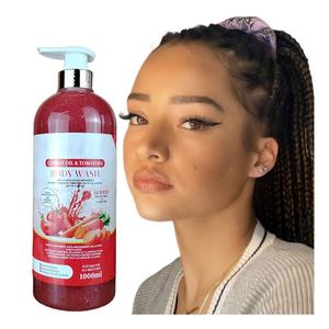 Gel Douche Carotte et Tomate Éclaircissant Intense Illumine Tout le Corps Estompe les Taches Sombres Anti-Âge Peau Jeune Contenance 1000 ml - Product Image 1