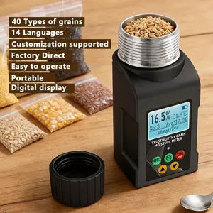Medidor de Humedad de Granos Portátil, 40 Tipos, Analizador de Semillas de Trigo, Maíz y Arroz, Almacenamiento de Datos Multilingüe - Product Image 3