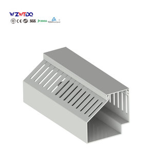 Cavo girata jiao trogolo in Pvc resistente alla fiamma pannello scanalato Trunkingslotted cavo condotto bianco nero blu grigio pvc trunking - Product Image 1