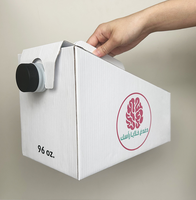Suministros personalizados para cafetería, caja de bebidas calientes, caja de café de 1 litro, contenedor para llevar de 2 litros, caja de café desechable para cafetería