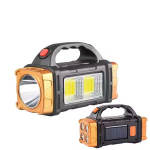 LED Flashlight Outdoor Portable Searchlight <b>Torch</b> Work <b>USB</b> Rechargeable IP65 Waterproof Solar Camping Light - Product Image 1