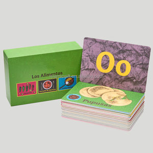 Enfants Pocket Value Pack éducatif <span class=keywords><strong>anglais</strong></span> et espagnol <span class=keywords><strong>vocabulaire</strong></span> bilingue Flashcards cartes flash personnalisées et boîte - Product Image 3