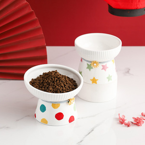 Tazón de Cerámica para Gatos con Diseño Bonito y Ecológico, de Alta Calidad, para Protección del Cuello, para Comida y Agua, Comedero para Mascotas - Product Image 4