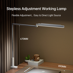 Linh hoạt cánh tay dài có thể sạc lại kim loại cầm tay đèn bàn Nail cắm trại Đèn LED Đèn bàn với 3 Dimmable chế độ chiếu sáng - Product Image 5