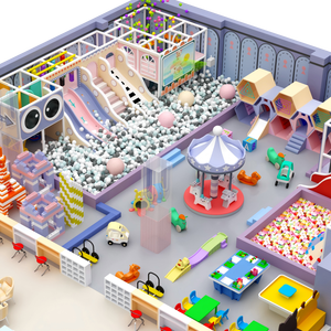 Custom Dreamy Fairy Tale Parent Child Full Set Ball Pit <b>Slide</b> Carousel Leisure Area <b>Indoor</b> Play Equipment CE TUV Certified - Product Image 1