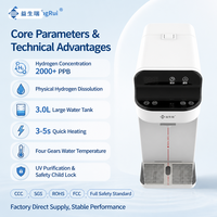 Distributeur d'eau riche en hydrogène YISHENGRUI YSR-QS01 2000-3000ppb avec capacité de 4L et adaptateurs de prise standard internationaux offerts