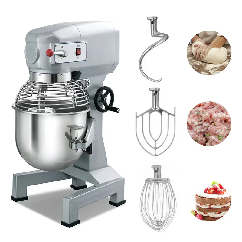 Ticari çok fonksiyonlu mutfak planet hamur karıştırıcı 10 15 20 30 litre elektrikli gıda waffle kek makinesi mikser makinesi