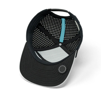 Casquette de sport non structurée à visière plate, 6/7 panneaux, 100% coton Dobby Terry Oxford, imperméable, avec logo brodé personnalisé