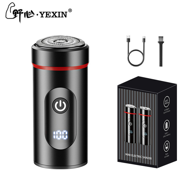 Portable Mini Electric Shaver Face Twin Blade Transparent Body Waterproof Floating Cutter Head Mens Shaving Household RV Hotel
