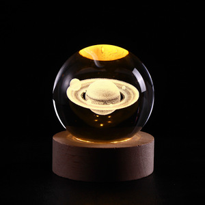 Danh dự của pha lê Máy tính để bàn trang trí nội thất rõ ràng Glass Ball 3D Luminous Crystal Ball năng lượng mặt trời hệ thống pha lê bóng ánh sáng LED Night Lights - Product Image 3