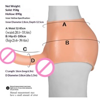 Sangle de pénis en silicone souple et extensible, double usage (pleine ou creuse), manchon d'extension réaliste, produits intimes pour hommes, femmes et couples