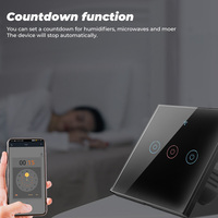 SMATRUL contrôle vocal maison intelligente électrique Tuya Google Home Alexa EU 3 Gang WiFi mur sans fil neutre interrupteur tactile