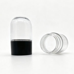 Barattolo in Vetro a Cupola Personalizzato da 3,5g con Coperchio Nero a Prova di Bambino, Contenitore in Vetro da 3oz 4oz <span class=keywords><strong>per</strong></span> Conservazione di <span class=keywords><strong>Erbe</strong></span> e Fiori Secchi - Product Image 5