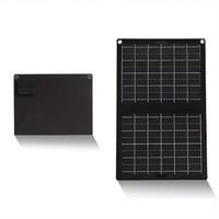 Panneau solaire pliable pratique, batterie externe 12W, charge portable pour téléphone, activités de plein air, USB + Type-C 5V/2.4A, camping