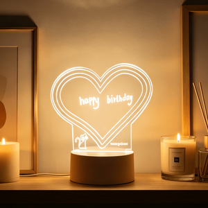Tablero de Mensajes LED con Base Blanca Borrable, Nuevo Producto para Regalo de Cumpleaños y Día de la Madre, Juego de Luces Nocturnas - Product Image 5