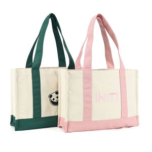 Sac fourre-tout en toile de coton épaisse, personnalisé avec logo imprimé, réutilisable, pour les achats en gros, idéal pour les cadeaux publicitaires promotionnels - Product Image 2
