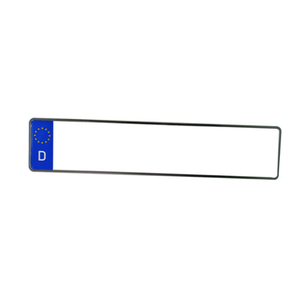 Plaque décorative en aluminium noir gaufré avec film réfléchissant blanc pour plaque d'immatriculation de voiture et de moto - Product Image 1