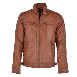 Blouson en cuir véritable homme, veste personnalisée à capuche, de qualité supérieure, à la mode pour l'extérieur - Product Image 3