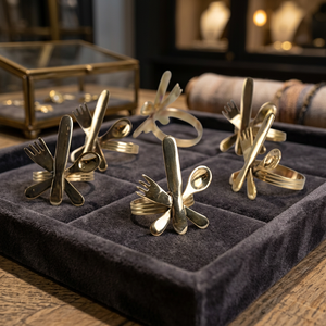 <b>Butterfly</b> Shape Brass Napkin Rings 4.5cm Modern Design Wedding <b>Table</b> Decoration Durable - Product Image 6
