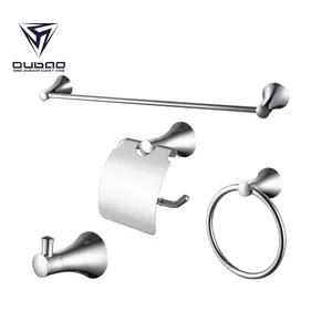 4 Stuk Metalen Wc Decoratie Chrome Luxe Badkamer Accessoire Set