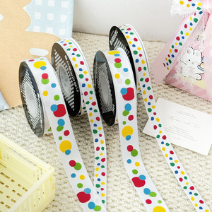 Nine-Colored Ribbon Polka Dot Satin Ribbon Birthday Cake Gift Wrapping Decorative Ribbon Children's Day Party Supply - Product Image 2
