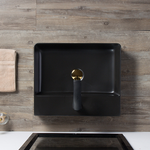 Lavamanos modernos de lujo negro mate para <span class=keywords><strong>encimera</strong></span> de baño - Product Image 2