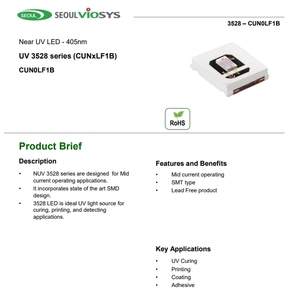 SEÚL VIOSYS CUN6LF1C CUN0LF1B 365nm 400nm 3,3 V 3,6 V 250mA 120 ° 3528 Métrico UV Led de alta potencia - Product Image 2