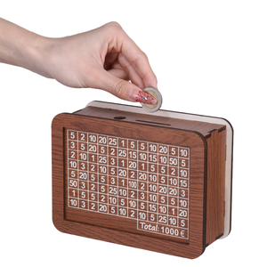 Cổ Retro Bằng Gỗ Con Heo Đất Ngân Hàng Nhà Hình Dạng Tái Sử Dụng Tiền Tiết Kiệm Hộp Sáng Tạo Cross-Biên Giới Đang Chờ Cấp Bình Lưu Trữ Cho Trẻ Em - Product Image 1