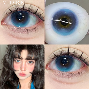 Lenti a Contatto Colorate Blu a 3 Tonalità, Effetto Occhi Grandi Naturali, Morbide HEMA con 40% di Contenuto d'Acqua, Nuovo Design, Vendita all'Ingrosso Diretta dalla Fabbrica - Product Image 4