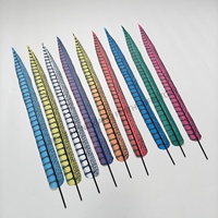 Plumes de fausse queue de faisan rayées de 65 cm, couleurs multicolores, pour coiffes de carnaval, chapeaux de danse Samba, décoration de chapellerie - Vente en gros