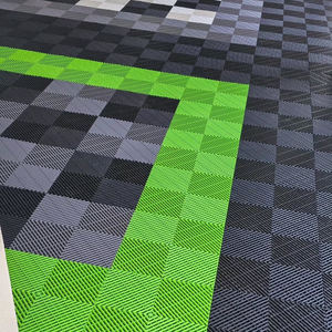 Carreaux de sol de garage en plastique nervuré personnalisé bricolage véhicule auto détaillant réparation atelier dalles de garage - Product Image 4