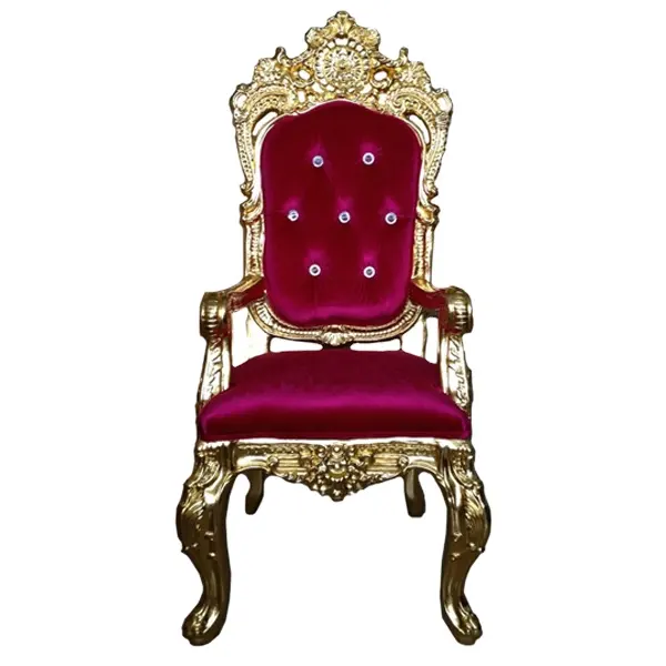 elegant high class king throne chair with shining paint