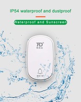 Nuevo Kit de timbre impermeable de 300m de alcance, timbre inalámbrico para fábrica de tiendas de Hospital