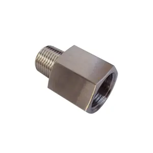 Baja anti karat 304 adaptor ulir NPT adaptor fitting pipa lurus