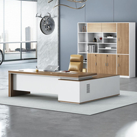 Bureau de direction moderne sur mesure en gros pour patron PDG directeur Bureau de direction commercial convertible en panneaux de bois