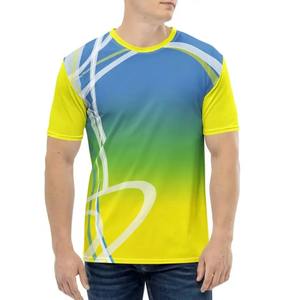 T-shirts pour hommes en coton 100% en gros, qualité supérieure, style streetwear, motif uni, design par sublimation - Product Image 2