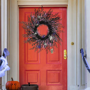 Guirnalda Artificial de Halloween con Arañas y Ojos de Araña Negros para Decoración de Puerta Principal, Interior y Exterior, para Fiestas - Product Image 3
