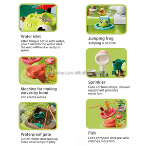 <span class=keywords><strong>YA</strong></span> XIN Jouet d'été pour enfants : Parc aquatique dinosaure en plastique avec robinet rotatif électrique et jouet de pêche pour la vaisselle - Product Image 5