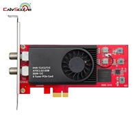 Cartão Sintonizador de TV Octa DVB-T2/C2/T/C(J.83A/B/C)/ISDB-T/C/ATSC1.0 com Interface PCI-Express TBS6209Se