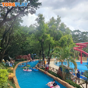 Piscine paresseuse de rivière de vague de marée palpitante sûre d'Aqua Park avec le coussin de jet piscine de loisirs rivière paresseuse rivière artificielle - Product Image 1