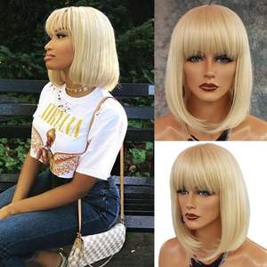 202 nuevos productos Perruques courtes Beau Bob peluca vrai cheveux humain pleine de couleur Bob perruques - Product Image 6