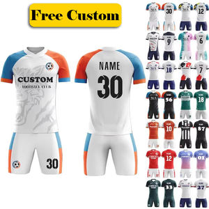 Conjunto de Uniforme de Fútbol Personalizado con Logotipo, Números y Patrones, Transpirable, de Secado Rápido, Talla Grande, Unisex, para Estudiantes y Niños, Servicio OEM - Product Image 1