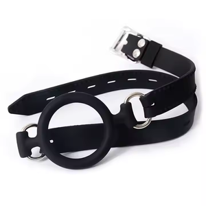 Conception populaire en cuir bouche Gag balle BDSM esclave Sexy Bdsm Bondage <span class=keywords><strong>langue</strong></span> anneau jouets sexuels pour adultes - Product Image 4