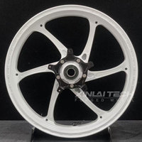 Jantes de moto sport en alliage monobloc forgées sur mesure BJXL, 17 pouces, blanc brillant, 5 rayons, renforcées, pour Honda CBR600RR